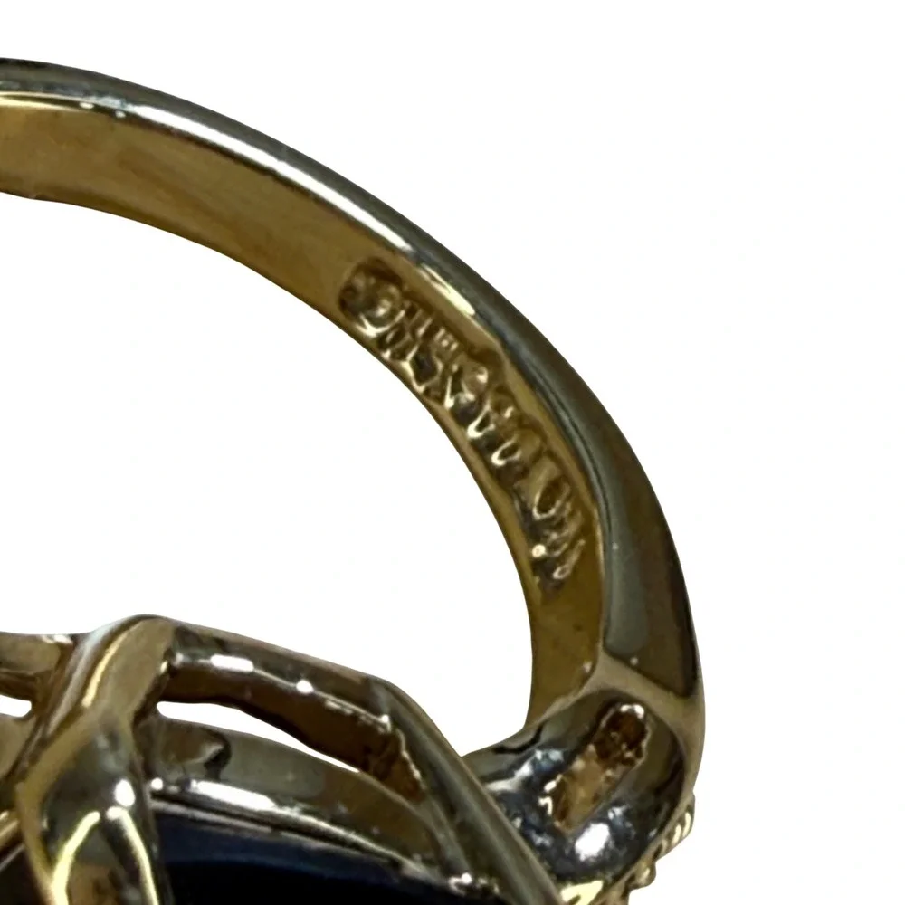 Lia Sophia Toasted Ring Smokey Topaz Light GoldTone Emerald Cut‎